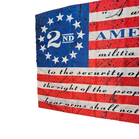 USA 2nd Amendment Slogan Nylon Flag with Grommets 58"x35" - BRAND NEW - Picture 3 of 4